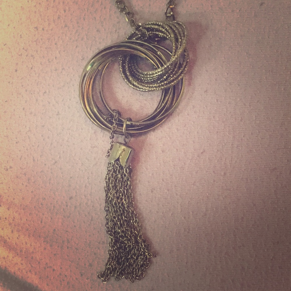 Long Silver Chrome Necklace